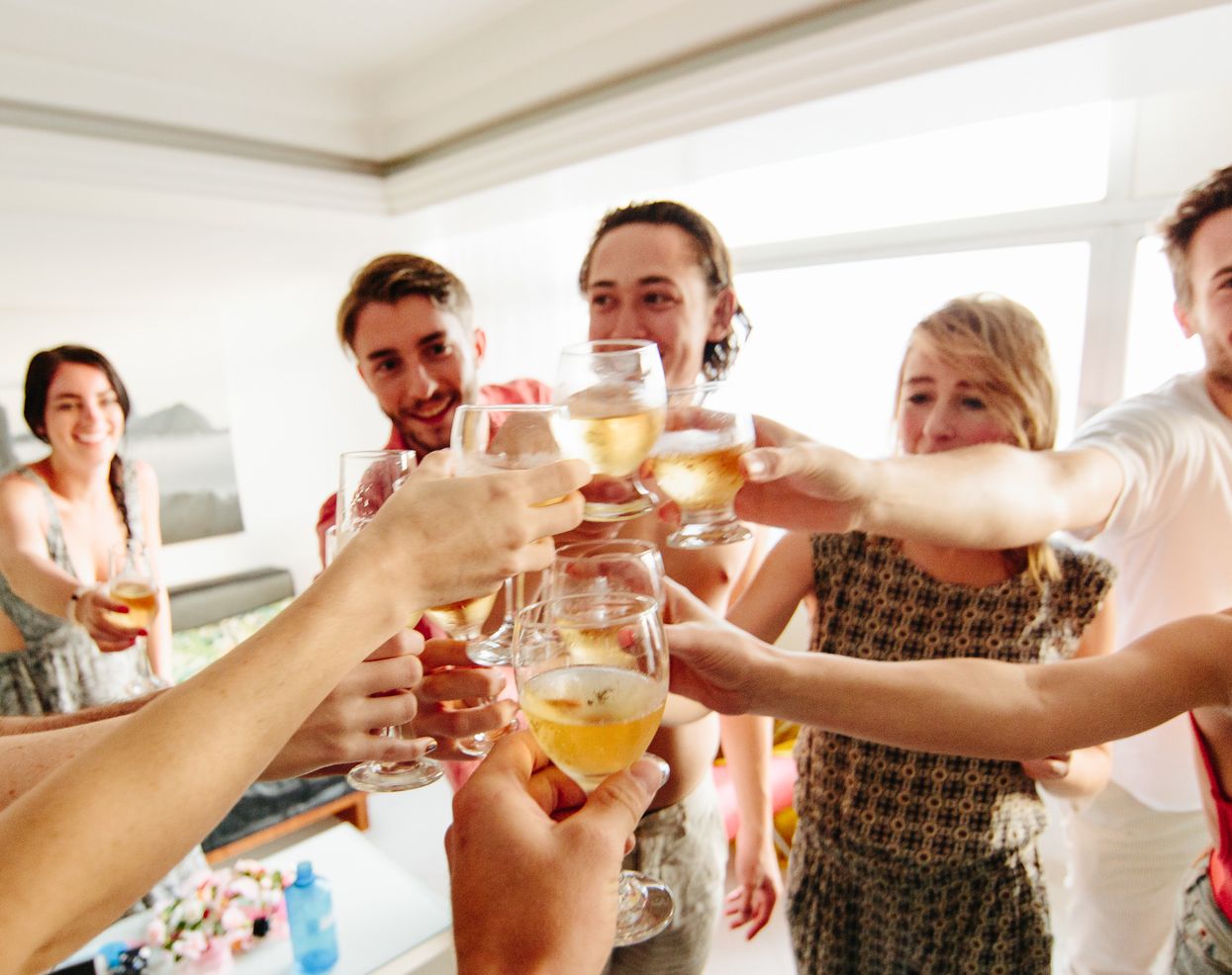 friends toasting drinks