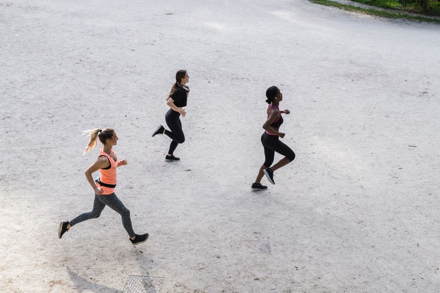 group of people jogging