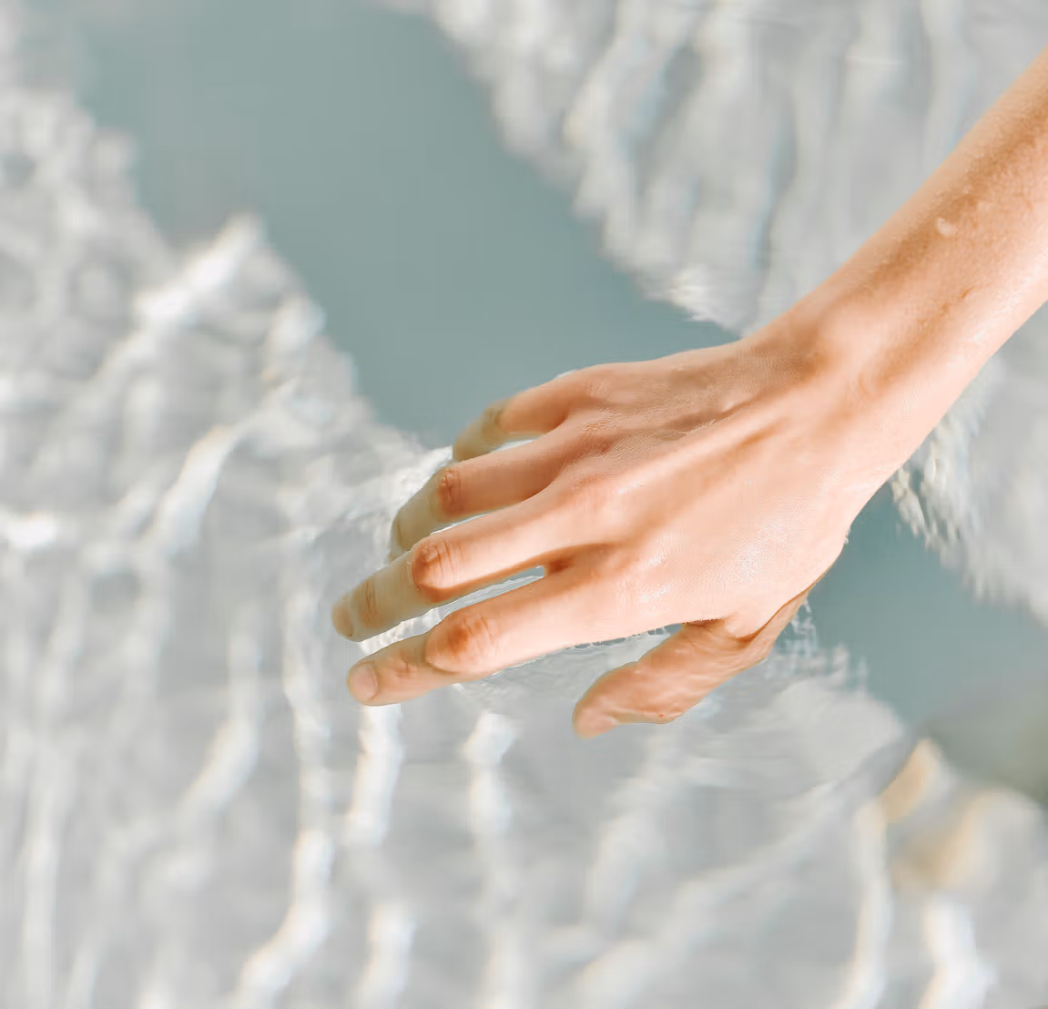 Hand in water