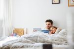 couple reading in bed