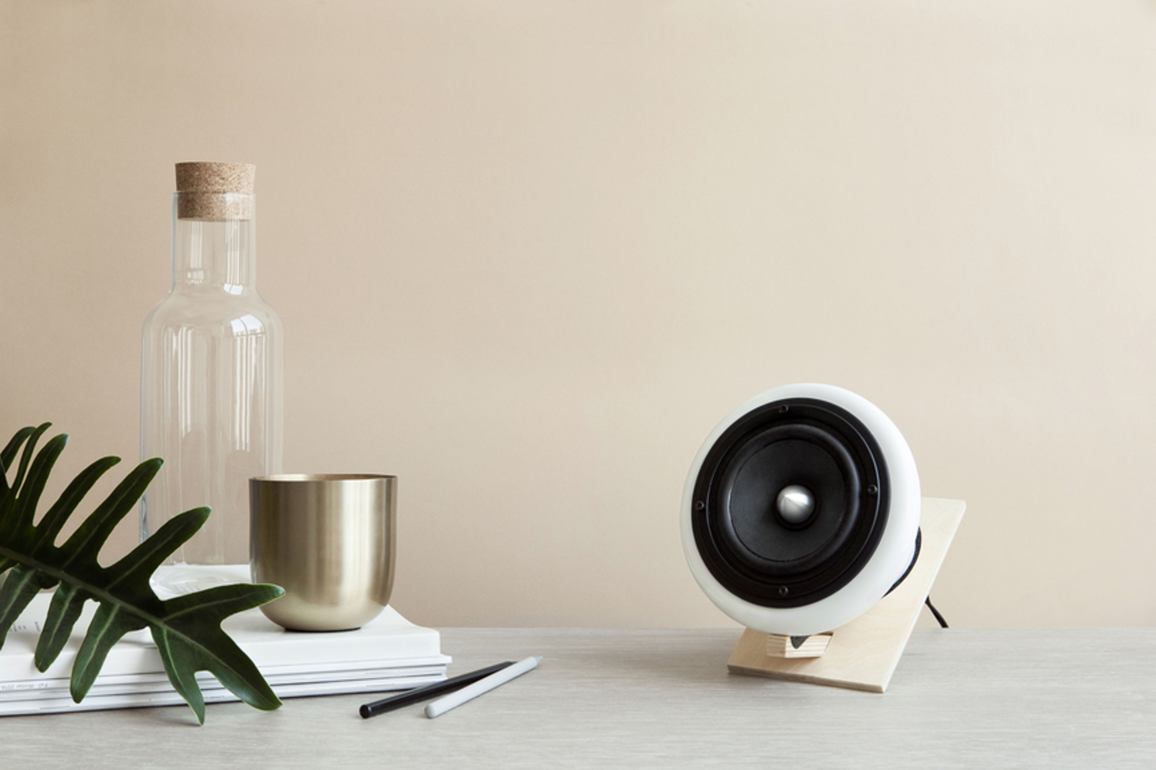 small speaker on a desk