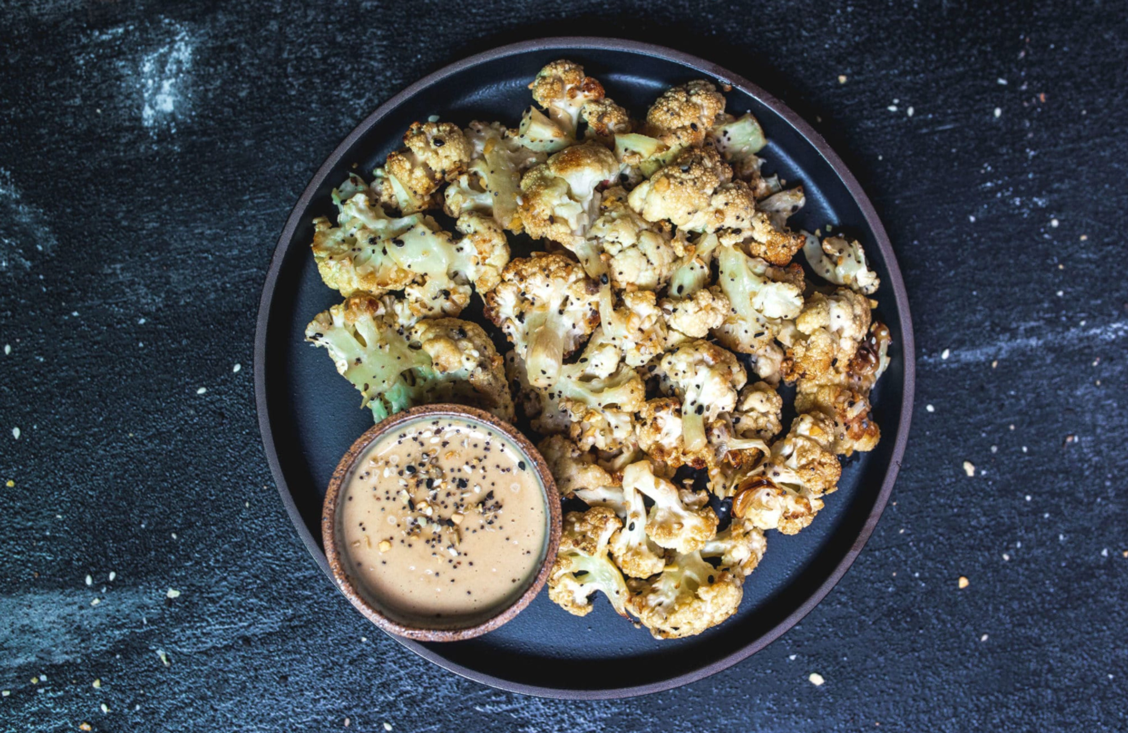 Everything Tahini Roasted Cauliflower