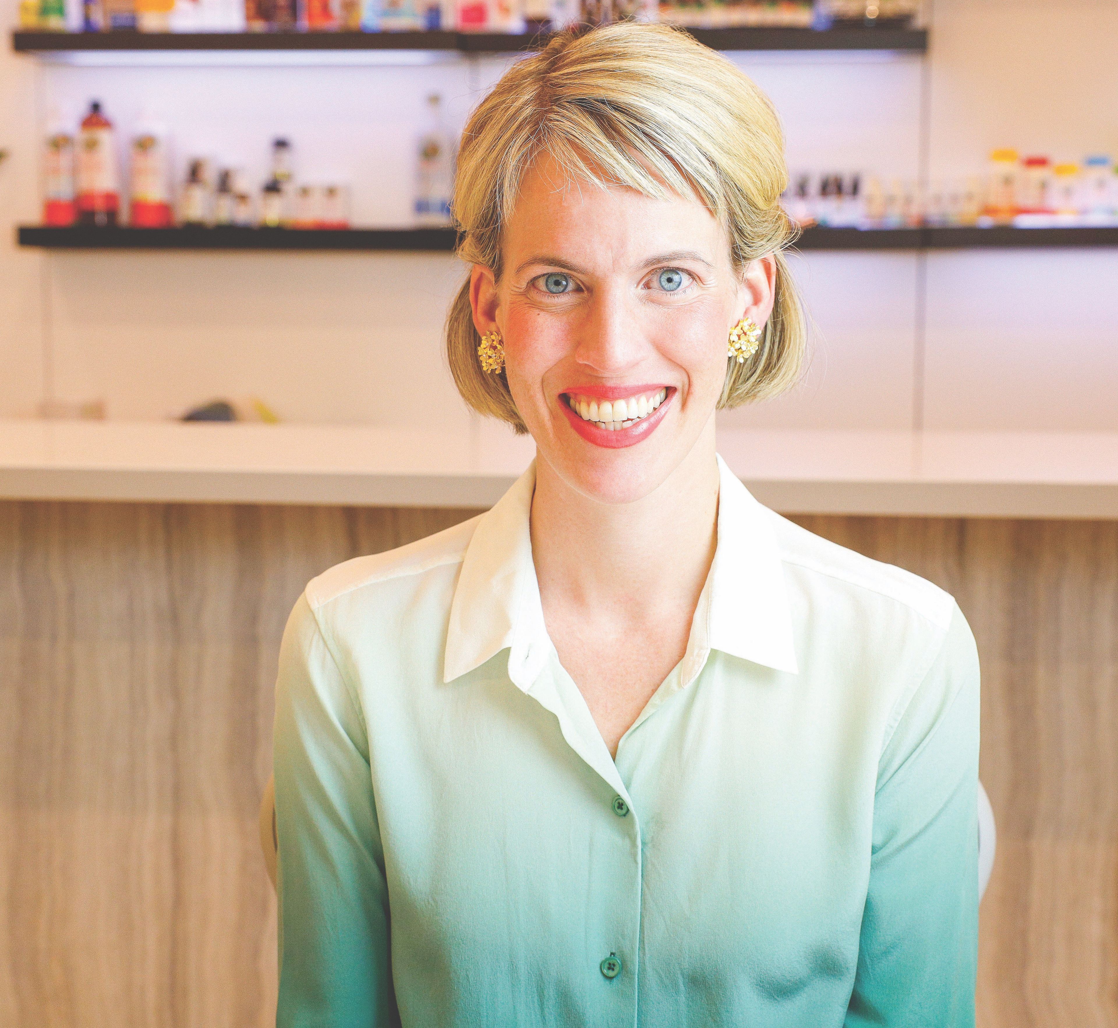 MaryRuth Ghiyam of MaryRuth Organics smiles at the camera.