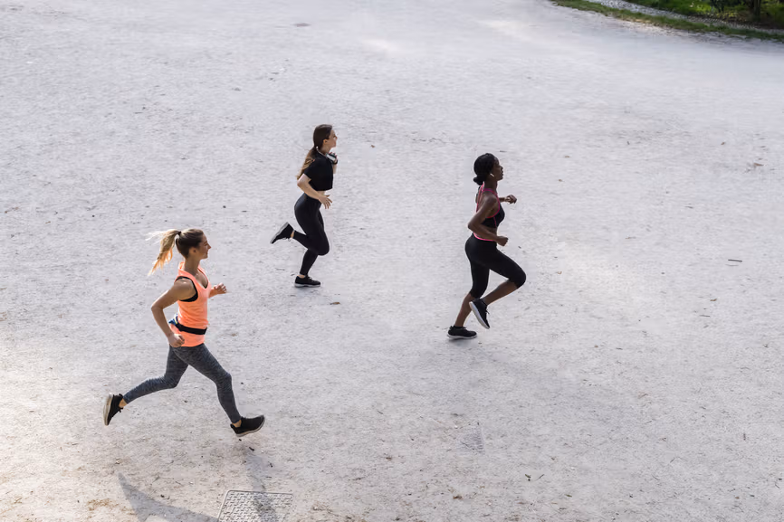 group of people jogging