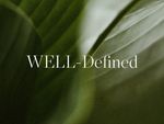WELL-Defined text on background of leaves